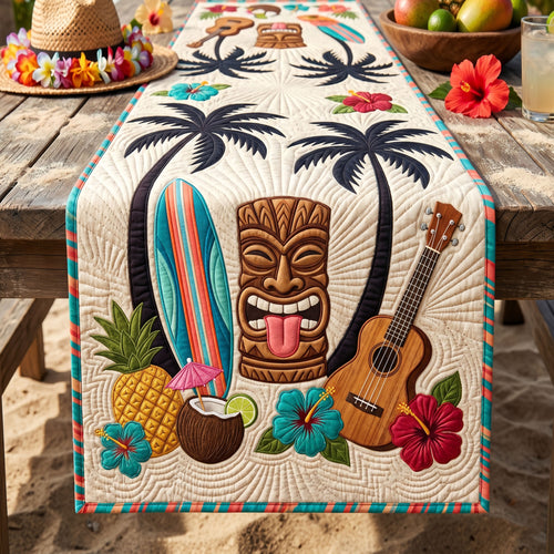 Luau Mask Quilted Table Runner NCU0NT12798