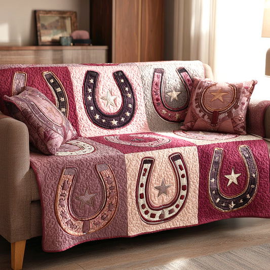 Lucky Horseshoe Quilted Sofa Cover NCU0TV1412