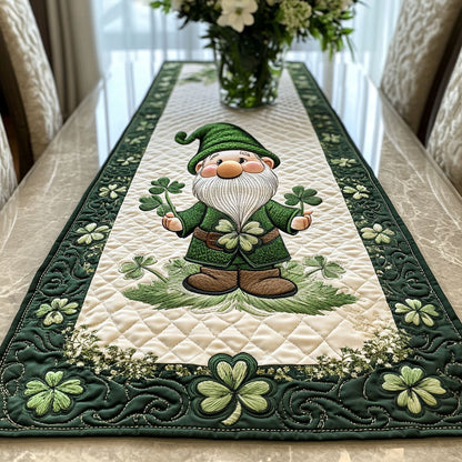 Lucky Charm Gnome Quilted Table Runner NCU0NT3248