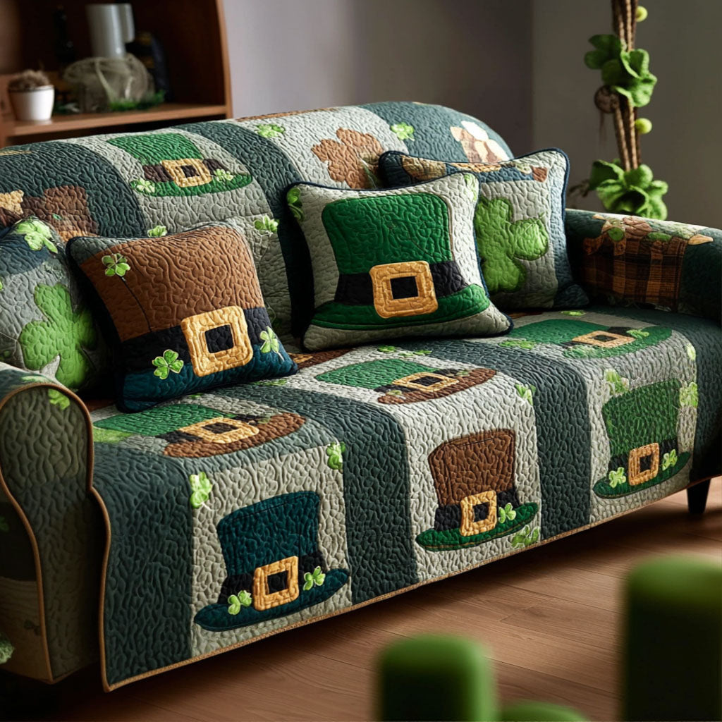 Lucky Clover Quilted Sofa Cover NCU0NT12031