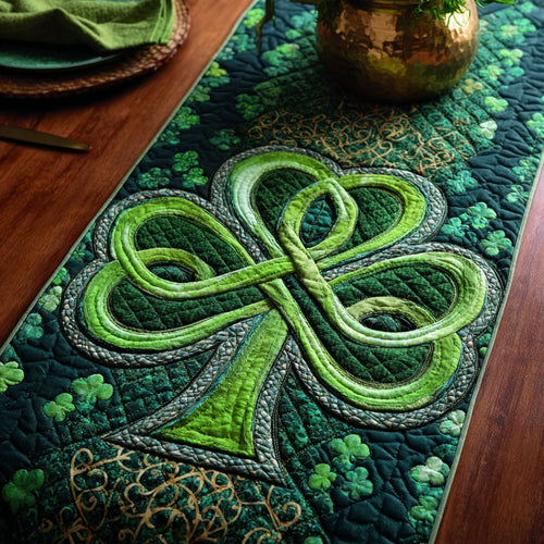 Lucky Clover Quilted Table Runner NCU0NT12048