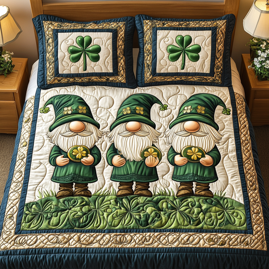 Lucky Gnome Haven 3-Piece Quilted Bedding Set NCU0TL2228