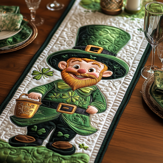 Lucky Leprechaun Quilted Table Runner NCU0VH2539