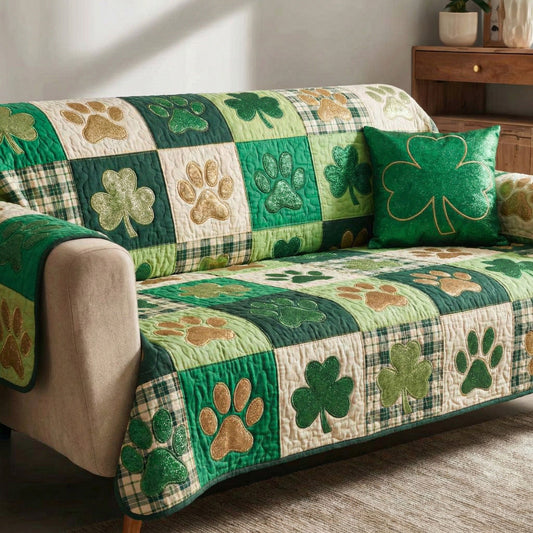 Lucky Paw Patch Quilted Sofa Cover NCU0NT12214
