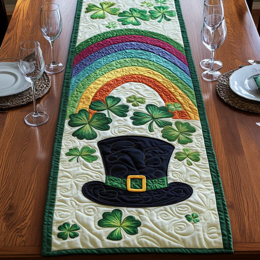 Lucky Rainbow Quilted Table Runner NCU0VH2566
