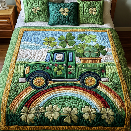Lucky Ride 3-Piece Quilted Bedding Set NCU0VH1945