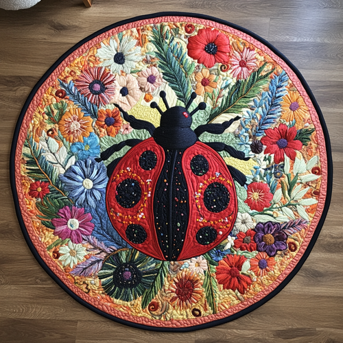 Lucky Spot Quilted Round Mat NCU0DK6603