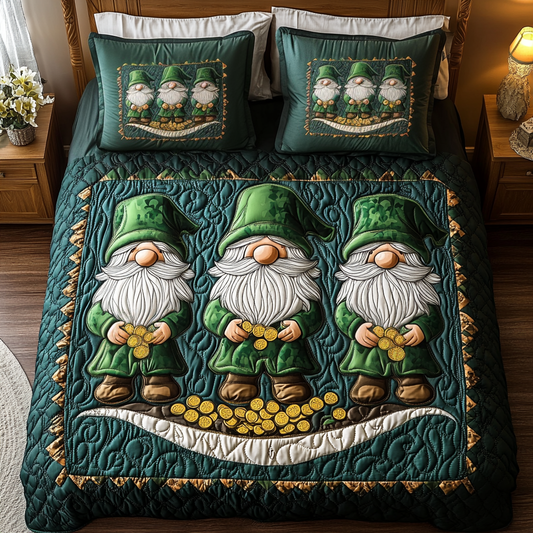 Lucky Trio Haven 3-Piece Quilted Bedding Set NCU0TL2235