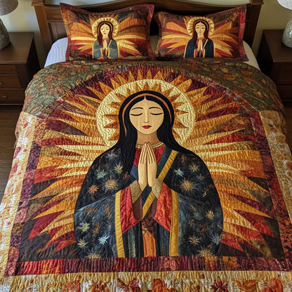 Luminescent Prayer 3-Piece Quilted Bedding Set NCU0PT2528