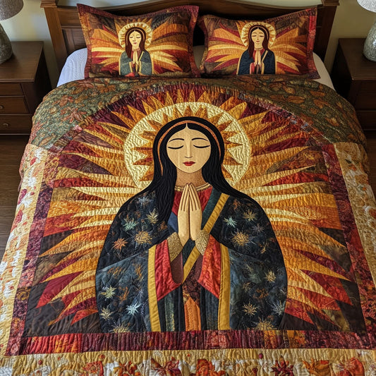 Luminescent Prayer 3-Piece Quilted Bedding Set NCU0PT2528