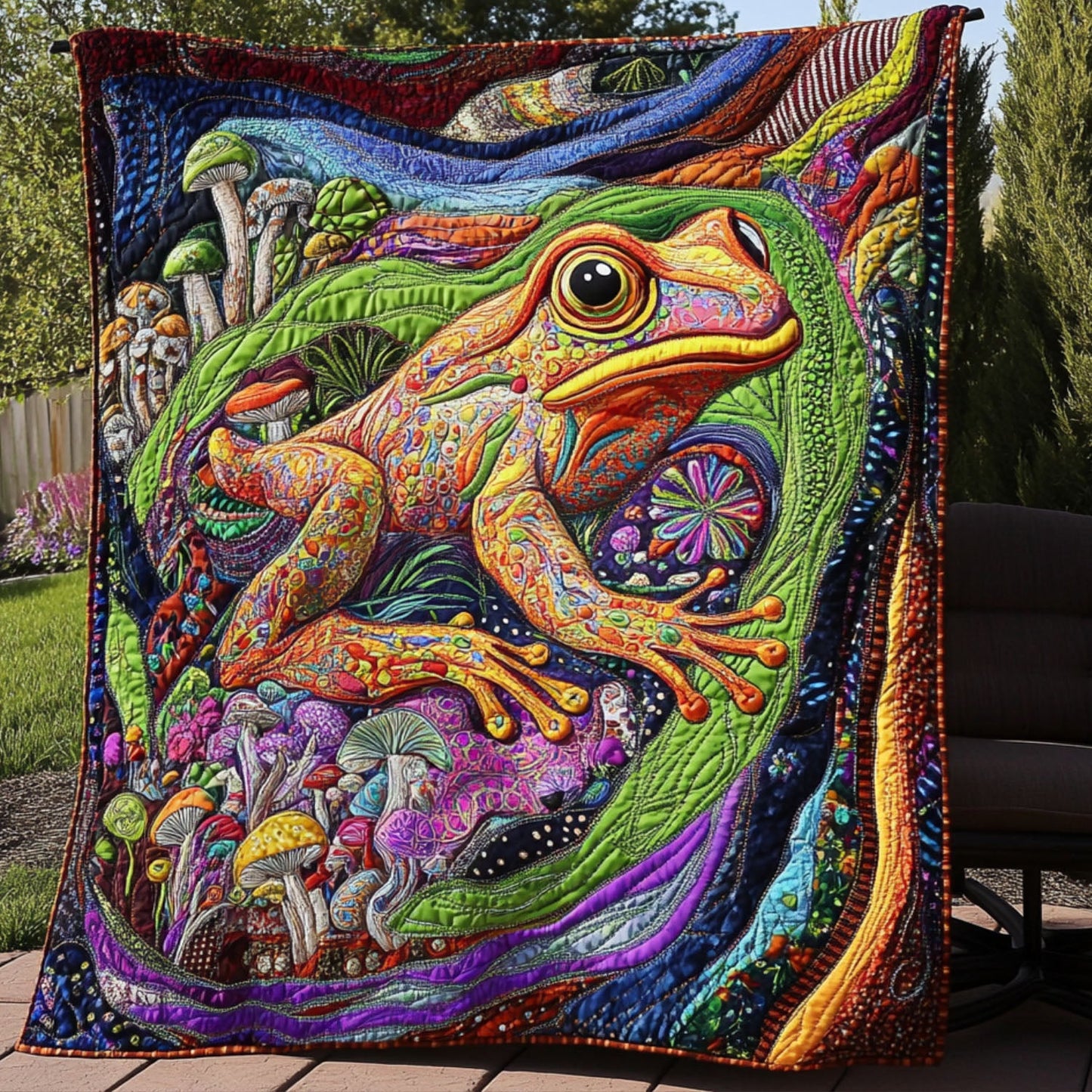 Luminous Amphibian Quilted Blanket NCU0PT4085