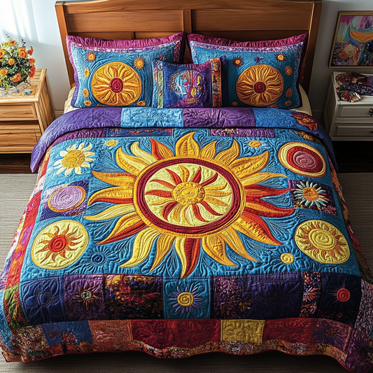 Luminous Aura 3-Piece Quilted Bedding Set NCU0VH2958