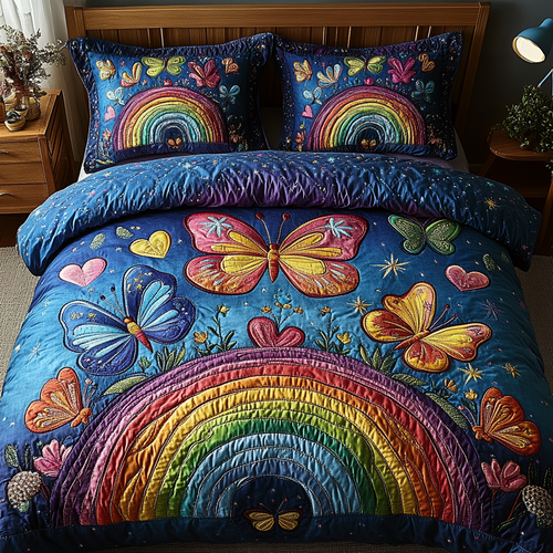Luminous Flutter 3-Piece Quilted Bedding Set NCU0VH2939