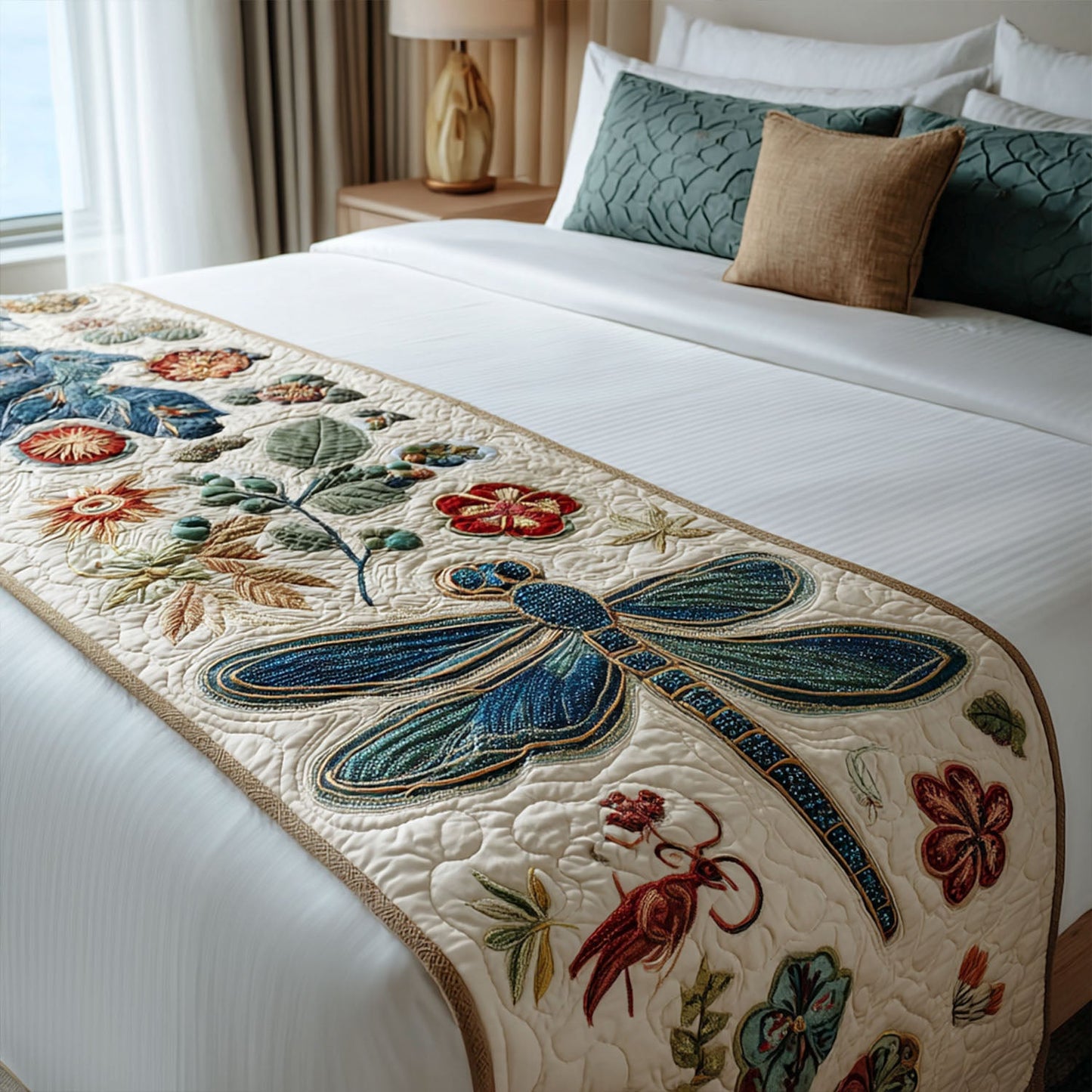 Dragonfly Quilted Bed Runner NCU0VT223