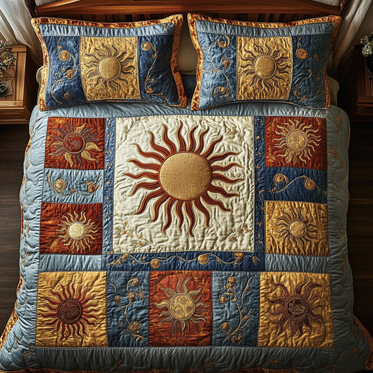 Luminous Sky 3-Piece Quilted Bedding Set NCU0VH2934