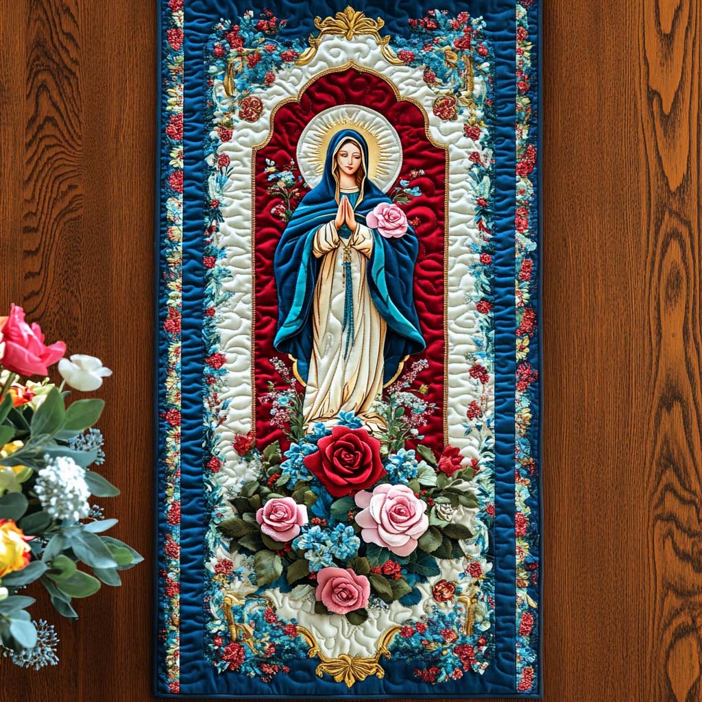 Luminous Virgin Quilted Table Runner NCU0NT7920