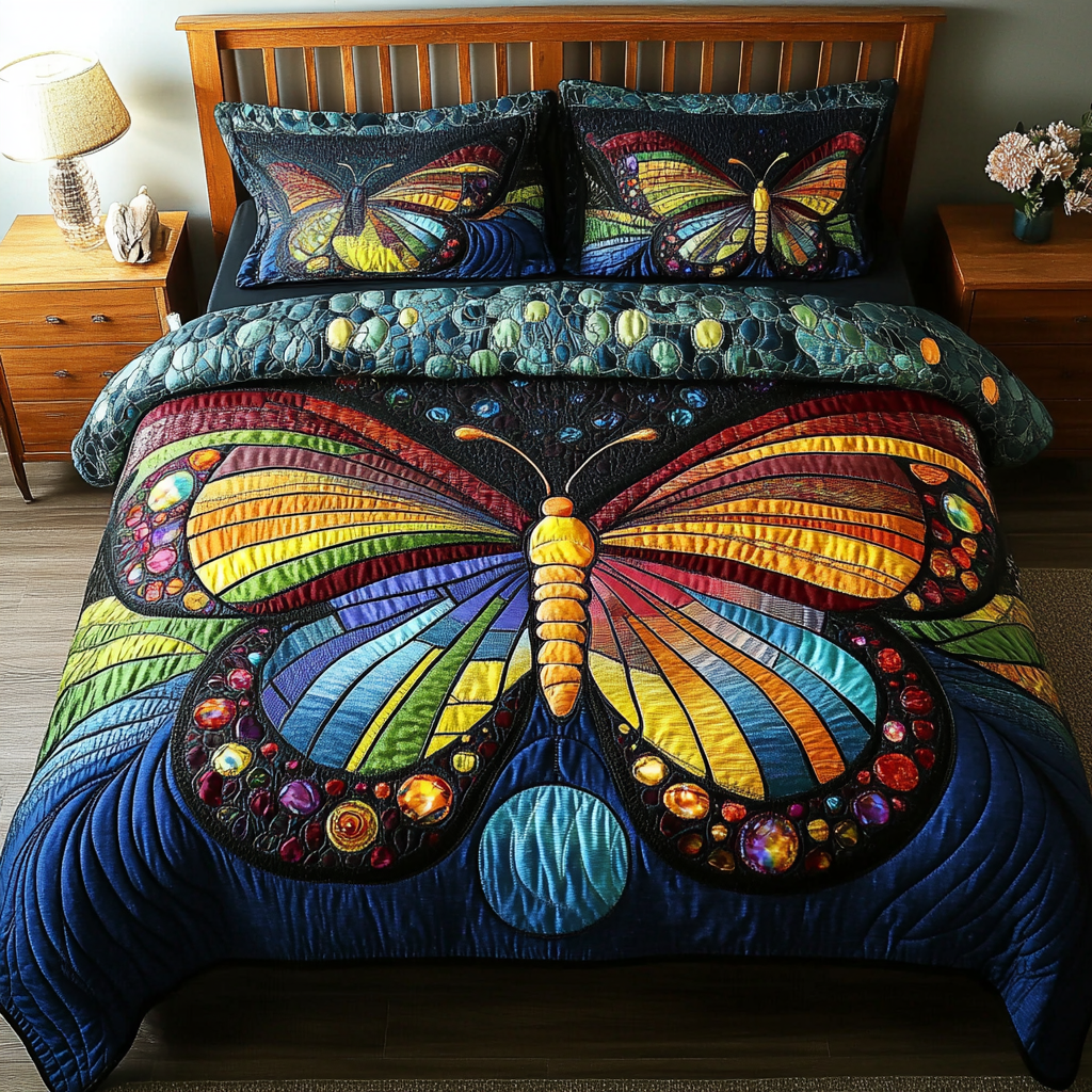 Luminous Wings 3-Piece Quilted Bedding Set NCU0DK5592