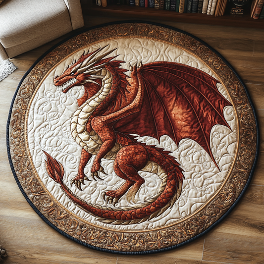 Lunar Dragon Quilted Round Mat NCU0DV3729