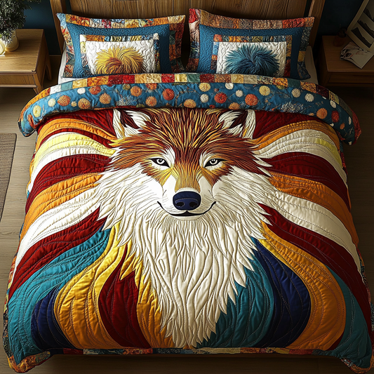 Lunar Howl 3-Piece Quilted Bedding Set NCU0DK4438