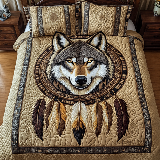Lunar Howl 3-Piece Quilted Bedding Set NCU0DK5414