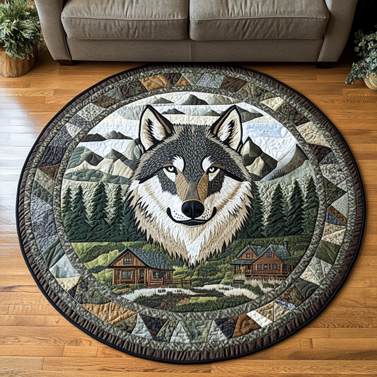 Lunar Howl Quilted Round Mat NCU0DK4860