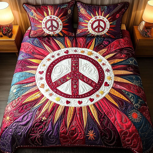 Lunar Love 3-Piece Quilted Bedding Set NCU0NT5762