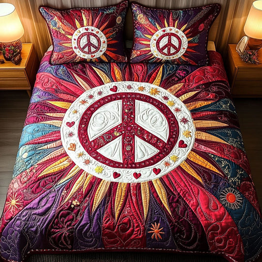 Lunar Love 3-Piece Quilted Bedding Set NCU0NT5762