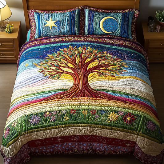 Lunar Meadows 3-Piece Quilted Bedding Set NCU0DK4314