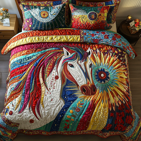Lunar Mustang 3-Piece Quilted Bedding Set NCU0VH2916