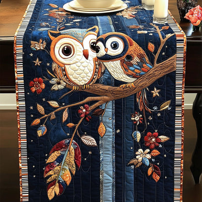 Lunar Owl Serenade Quilted Table Runner NCU0NT4148