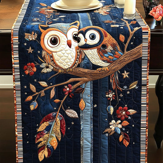 Lunar Owl Serenade Quilted Table Runner NCU0NT4148