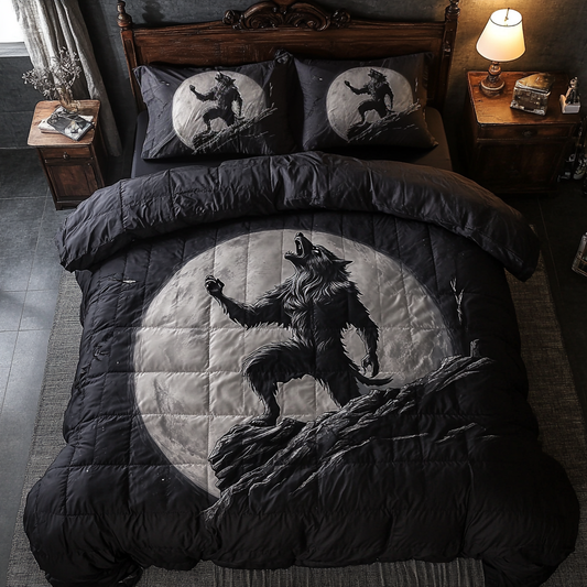 Lunar Werewolf 3-Piece Quilted Bedding Set NCU0DK7927