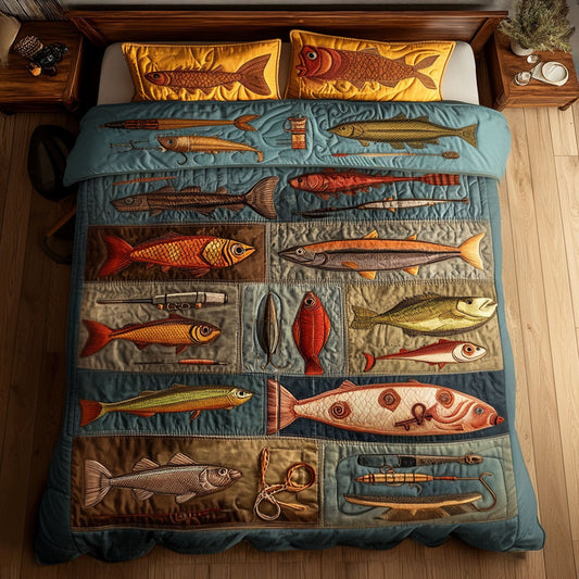 Lure Legends 3-Piece Quilted Bedding Set NCU0PT5883