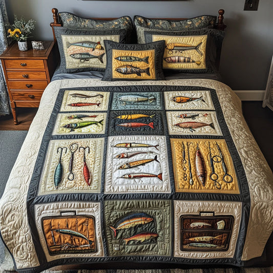 Lure Magic 3-Piece Quilted Bedding Set NCU0PT5884