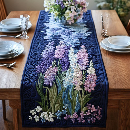 Lush Delphinium Quilted Table Runner NCU0PT6867