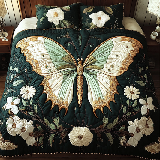 Lush Monarch 3-Piece Quilted Bedding Set NCU0VH2207