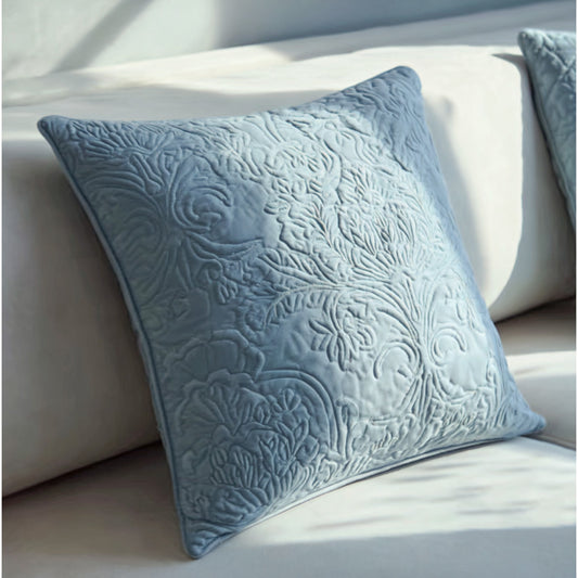 Luxe Blue Quilted Pillow Case NCU0PT9528