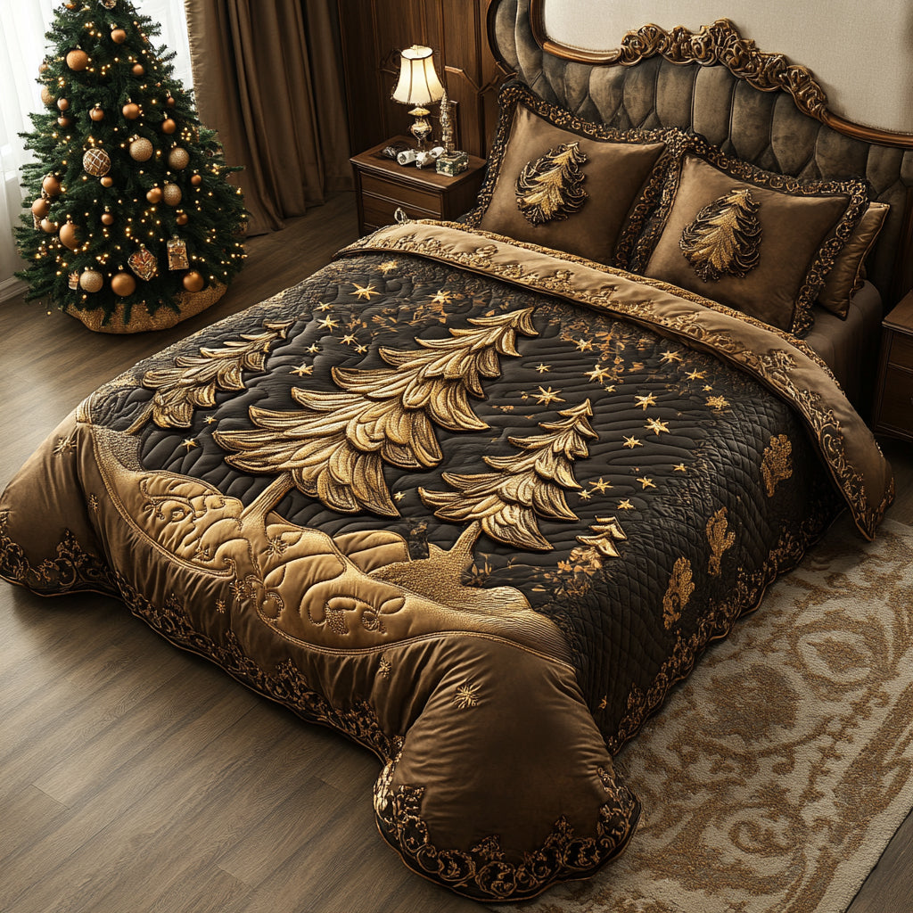 Luxe Holiday 3-Piece Quilted Bedding Set NCU0DV8482