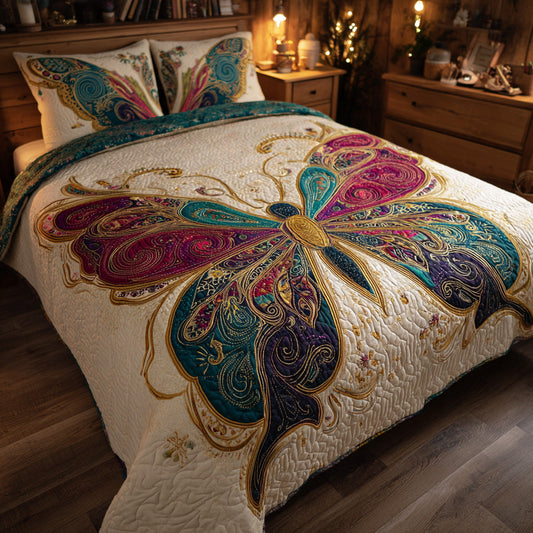 Luxe Monarch 3-Piece Quilted Bedding Set NCU0VL3174