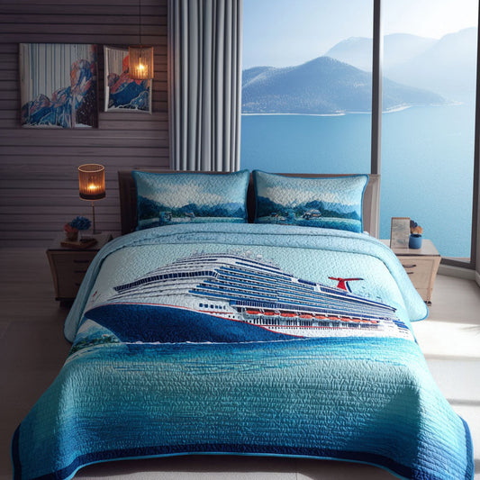 Luxury Cruiser 3-Piece Quilted Bedding Set NCU0PT8032
