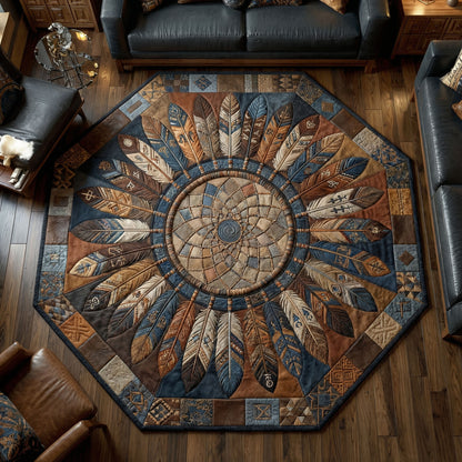 Luxury Mandala Custom Shape Area Rug NCU0PT11566