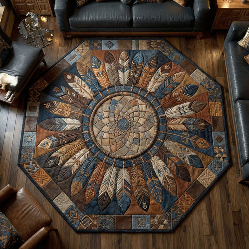 Luxury Mandala Custom Shape Area Rug NCU0PT11566