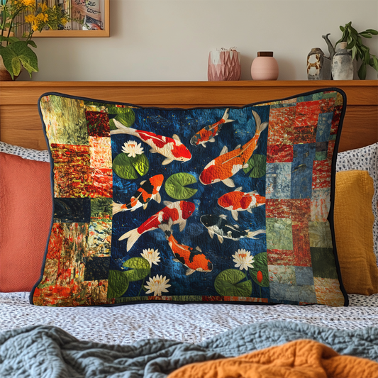 Koi Flow Quilted Bedding Pillow Case NCU0DK9207