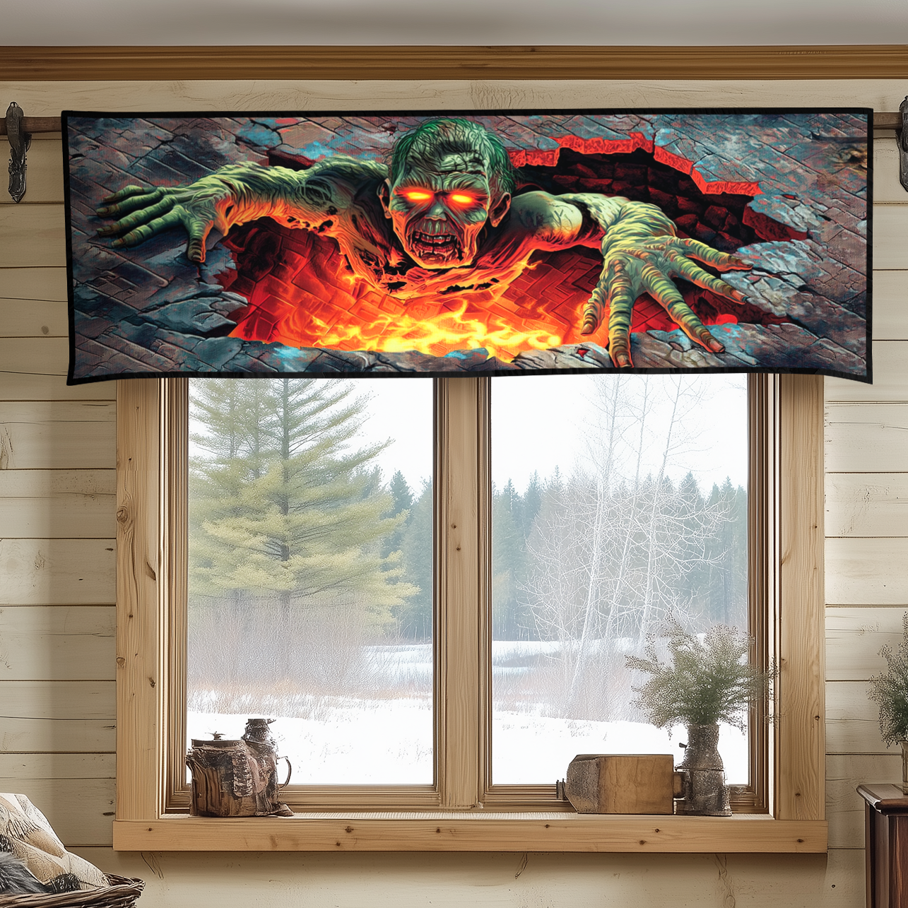 Zombie Rise Quilted Valance NCU0XD892