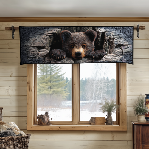 Holiday Bear Quilted Valance NCU0XD1083