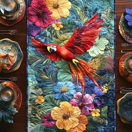 Macaw Magic Quilted Table Runner NCU0DV3045