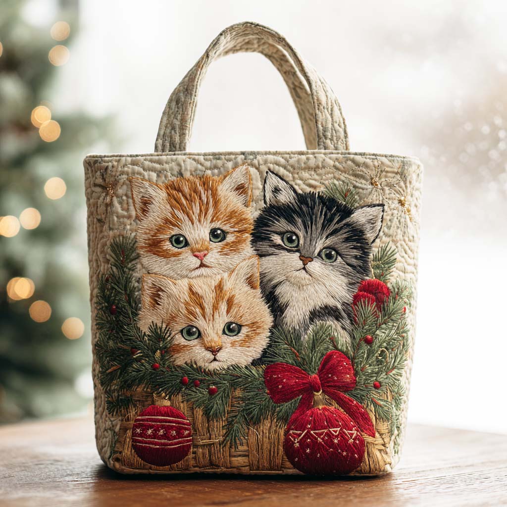 Magic Cat Quilted Tote Bag NCU0TD251