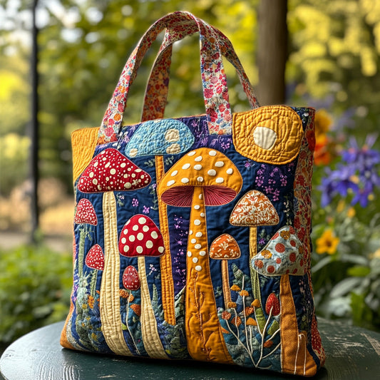 Magic Shrooms Quilted Tote Bag NCU0DV7296