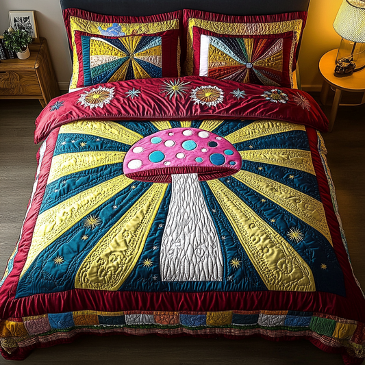 Magic Spore 3-Piece Quilted Bedding Set NCU0DK4671
