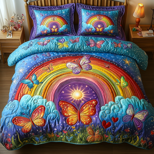 Magic Wings 3-Piece Quilted Bedding Set NCU0VH2941